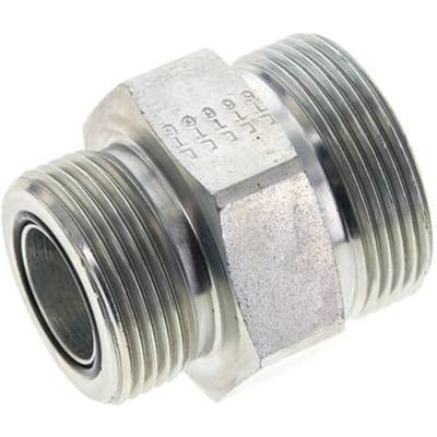 UN 1-11/16''-12 x UN 1-7/16''-12 Verzinkt Stalen Borstnippel ORFS 250 Bar - Hydrauliek - FL2S-M-EZ-111U-107U-O