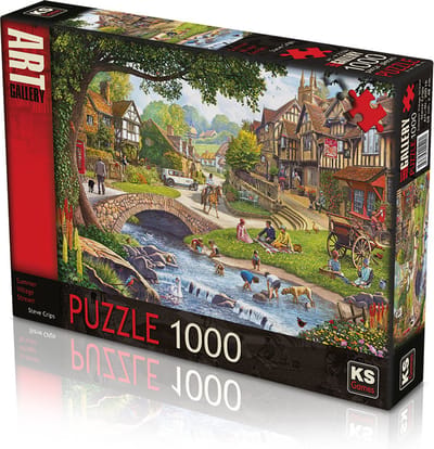 KS Games Summer Village Stream Puzzel - 1000 stukjes voor uren puzzelplezier
