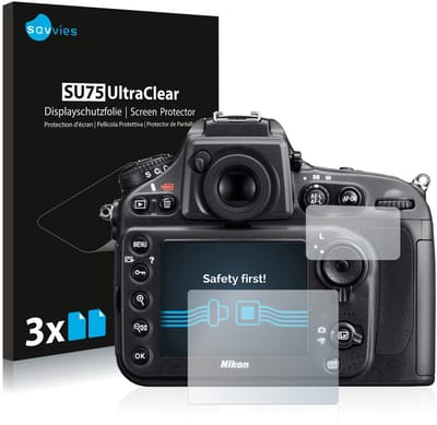 Savvies - Screenprotector voor Nikon D800 - Folie Beschermfolie transparant 6 Stuks
