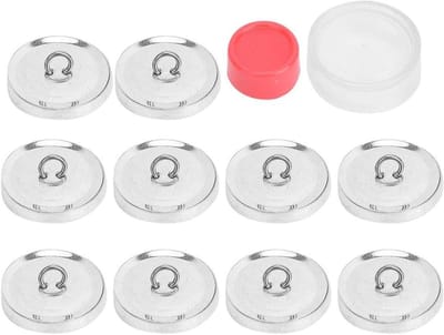 Knopen voor DIY, Rond 25mm, 10 stuks, Platte achterkant, Zelf bekleedbaar.