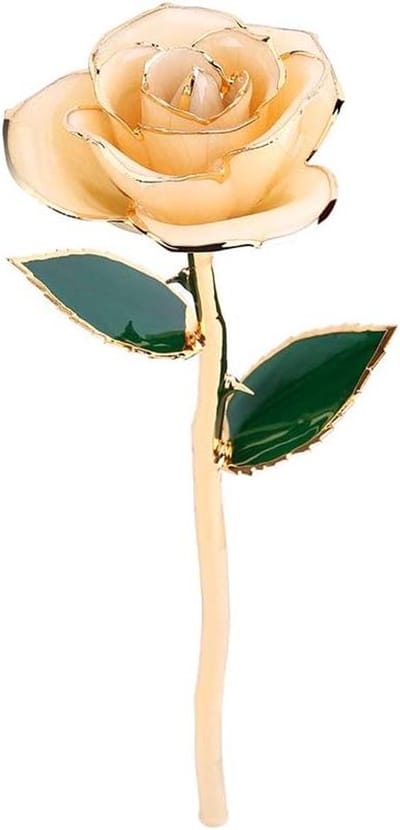 Eeuwige Roos - Gouden Bloem - Cadeau Geven - Echt Verguld - 11-12 Inch - Witgoud