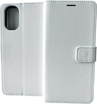 Bookcase Wit Geschikt voor Motorola Moto E32 / E32s - portemonnee hoesje - ZT Accessoires