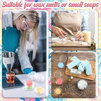 Wax Melt Containers - Clamshell Bakjes - Kaarsen Maken - Met Ophang Gat - 100 Stuks - Transparant