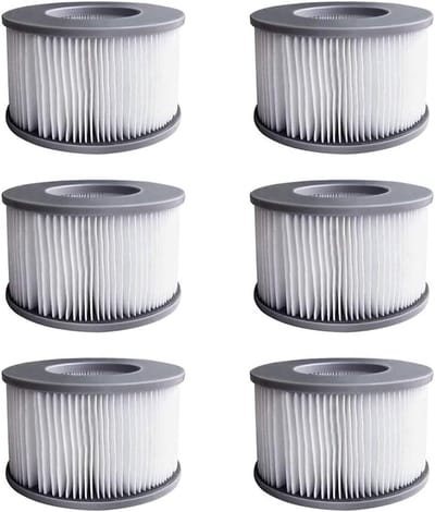 6 x Whirlpoolfilters voor MSpa opblaasbare zwembaden, verbeterde filterpatroon voor optimale waterkwaliteit en reiniging