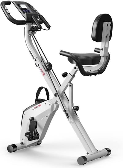 Opvouwbare Hometrainer - Stationaire Fiets - Thuis Trainen - Ultrastil <20dB - 103x53x117 cm - Wit
