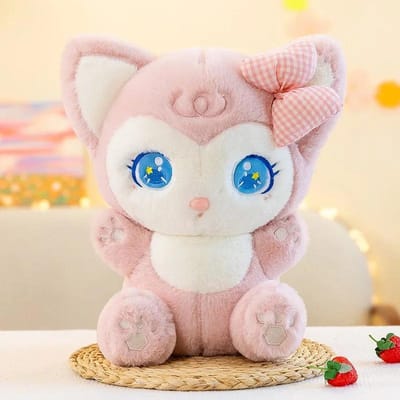 Linabell Knuffelpop Schattige Cartoon Roze Vos Zachte Gevulde Pluche Knuffel Kussen Verjaardag Kamer Decoratie Cadeau Meisje Schattig Pluche Speelgoed 35cm
