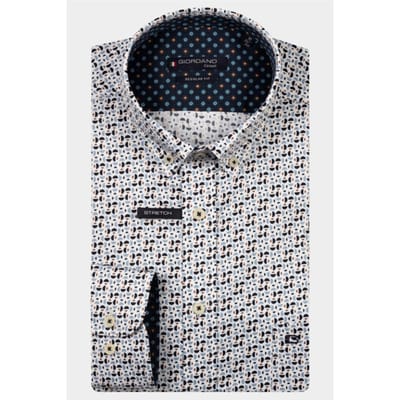 Giordano Casual hemd lange mouw ivy long sleeve button down s 527046/60