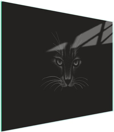TMK ArtDeko Serie - Snijplank - 52x30 cm - Kat Motief - Gehard Glas