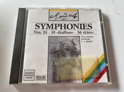 1-CD Mozart - SYMPHONIES 33, 35 & 36 - COLLEGIUM AUREUM / F.J.MAIER
