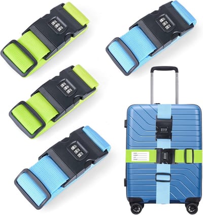 Verstelbare Bagage Strap met Wachtwoord - Set van 4 Stuks