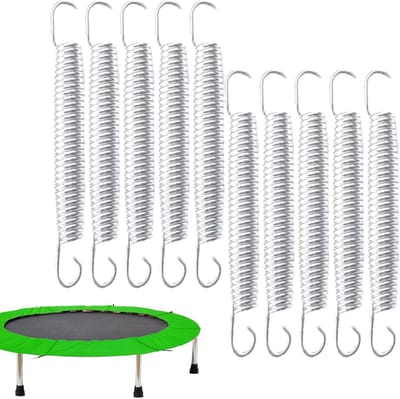 Trampoline veren - Vering set - Veilig springplezier - Roestbestendig staal - 10 stuks - Zilver