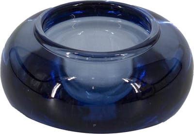 Glazen kaarsenstandaard blauw
