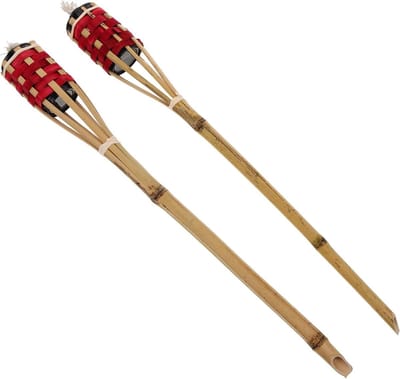 Bamboe Fakkels - Citronella Fakkel Buiten - Terras Verlichting - Grote Patio Verlichting - 58 cm - Multi
