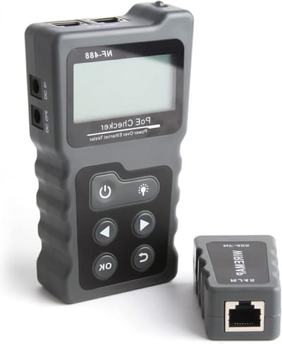 Network Cable Tester - RJ45 Patch Cable Tester for LAN Network - Ethernet Network Cable Tester with PoE Checker and Linettester