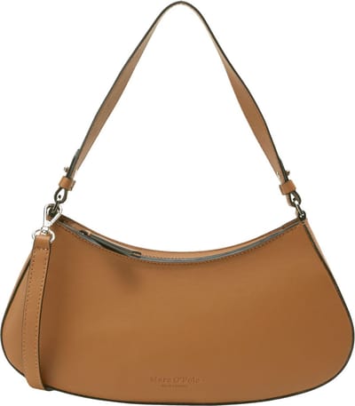 Marc O'Polo Leren Handtas Schoudertas Trina Hand Bag True Camel Lichtbruin