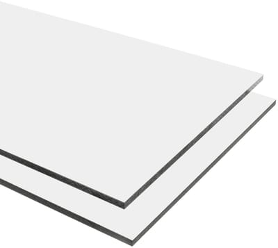 HPL Plaat - Gevelplaat Balkonplaat - Gevelbekleding Monteren - Weerbestendig Gelaagd - 100 x 50 cm - Wit RAL 9016