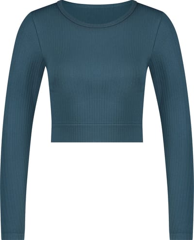 Hunkemöller Dames - Sport collectie - HKMX Sport cropped top Seamless - Groen - maat S