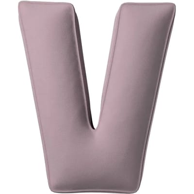 Kussen letter v Yellow Tipi Posh Velvet