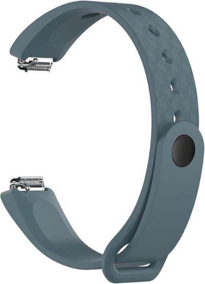 KELERINO. Siliconen bandje geschikt voor Fitbit Inspire (HR) - Blauw Grijs - Large