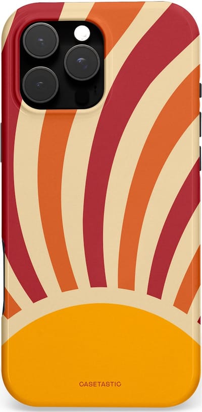 Casetastic Hoesje Geschikt voor Apple iPhone 16 Pro Max Magsafe - Stijlvolle Beschermende Duo-layer Case - Retro zomer
