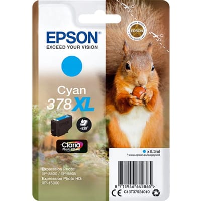 Epson Eekhoorn enkelverpakking cyaan 378XL Claria Photo HD-inkt