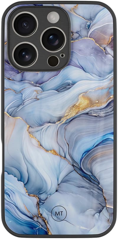 Hoesje geschikt voor iPhone 16 Pro - Lavender dream - Luxe Hard Case - Marmer - Paars - Mooie Telefoonhoesjes