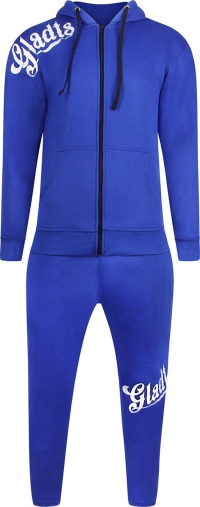Gladts Joggingpak - Koningsblauw - Trainingspak volwassenen maat M - Trainingspak heren - Joggingbroek heren - Joggingpak heren - Huispak heren - Huispak heren volwassenen - Joggingpak heren volwassenen - Joggingpak jongens