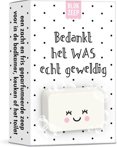 Zeep - Bedankt Het WAS echt geweldig - Cadeau - Juf - Meester
