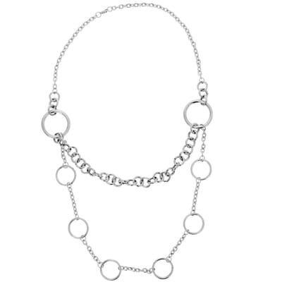 Behave - Zilverkleurige ketting - Laagjes look - Lange damesketting