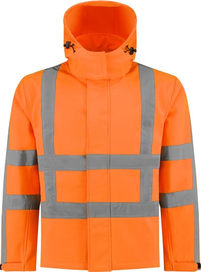 EM Traffic Softshell Jas RWS Oranje - Maat 7XL