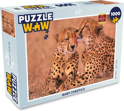 Puzzel Baby cheeta's - Legpuzzel - Puzzel 1000 stukjes volwassenen