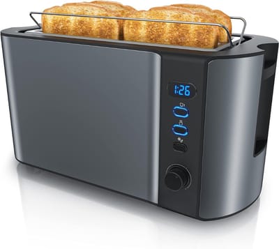 RONN® Tosti Apparaat Broodrooster - Tosti Apparaat - Tosti Broodrooster - Koelgrijs - 5cm x 38cm x 18cm