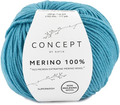 Katia Concept Merino 100% - 78 korenbloemblauw - Wol Garen