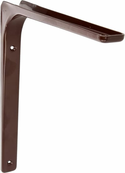AMIG Plankdrager/planksteun van metaal - gelakt bruin - H250 x B350 mm - boekenplank steunen