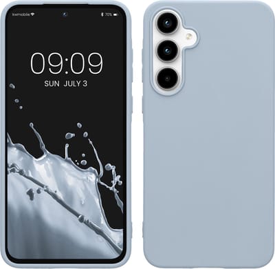 kwmobile telefoonhoesje geschikt voor Samsung Galaxy A55 5G - Hoesje voor smartphone - Back cover in mat lichtblauw