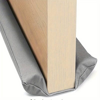 Livano Dubbele Tochtrol - Windstopper - Tochtstrip - Kussen Voor Deur - Tochtstopper - Deurborstel - Draft Stopper - Tochthond - Tochtband - Tochtkussen - Grijs