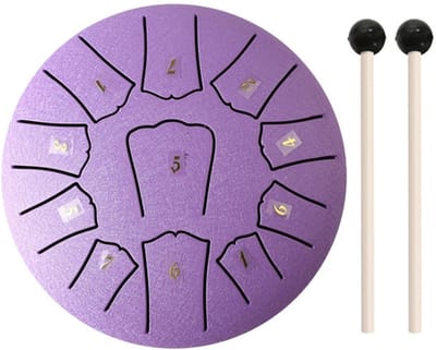 Livano Handpan - Tongue Drum - Steel - Regen - Klankschaal - Paars