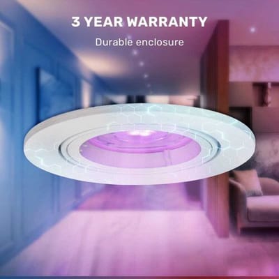 Hoftronic Smart - Smart WiFi LED inbouwspot 5,5W Wit Dublin dimbaar RGBWW - Kantelbaar - IP20 - 400lm - Bedienbaar via Hoftronic Smart App - Bedienbaar via stem