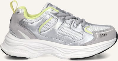 Ton & Ton Meisjes Lage sneakers Chunky zool Eisa - Zilver - Leatherlook - Maat 28