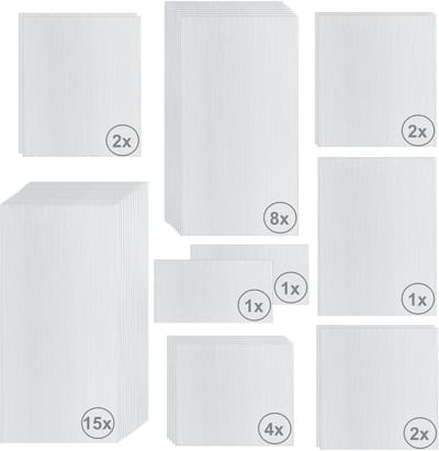 36-delige holle kamerplaten set - 6 mm polycarbonaat reserveplaten voor tuin en broeikas
