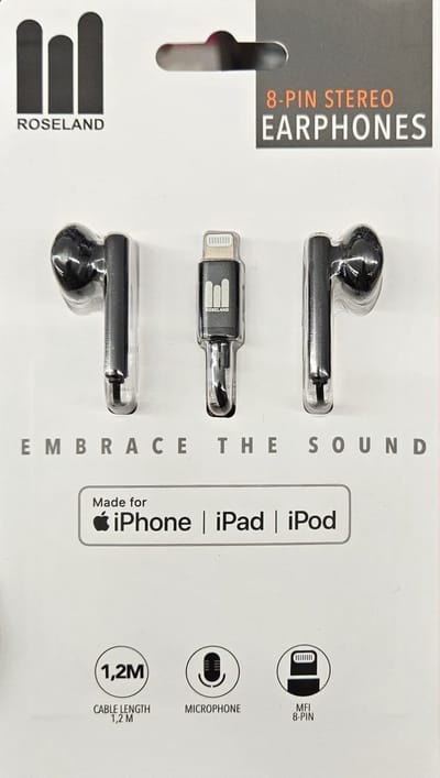 Roseland oordopjes 8-pins iPhone/iPad/iPod
