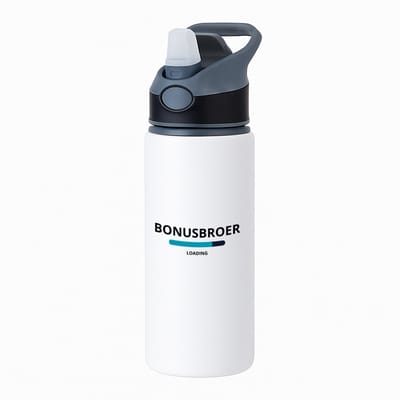 Hacebo® - bonusbroer loading waterfles met rietje zwart - Broer - ochtendkoffie laden - verjaardagscadeau - verjaardag - cadeau - cadeautje voor broer - broer artikelen - kado - geschenk - gift - water fles - 650ML