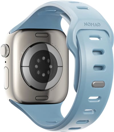 Nomad Tempo Watchband Ultra 49 mm – Veilige Pin-en-Tuck Sluiting – Duurzaam FKM Rubber – Waterdicht voor Dagelijks Gebruik - Blauw