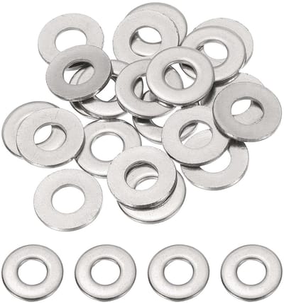 1/4" ID x 5/8" OD RVS Platte Ringmoeren - 20 Stuks Metaal Schijven voor Schroeven en Moeren Assortiment