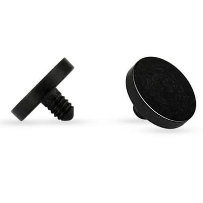 Dermal retainer rond zwart 1.6mm - LMPiercings