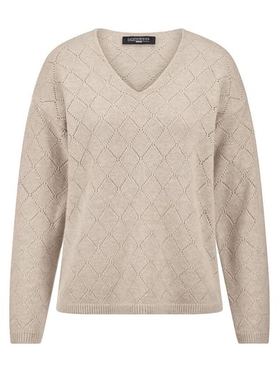 V-hals trui Van Fadenmeister Berlin beige