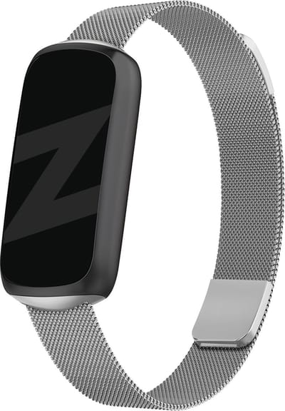 Bandz Milanese loop band geschikt voor Fitbit Luxe - Hoogwaardig gevlochten stalen materiaal smartwatchbandje - Milanees bandje met magneetsluiting - zilver gevlochten stalen bandje