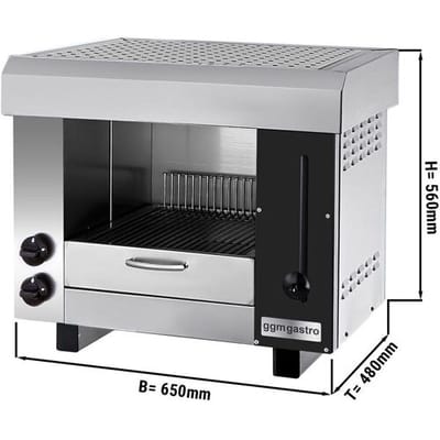 GGM Gastro Gas Pita Ofen / Salamander PRO - 6,5 kW - 2 Gasbrenner Zilver