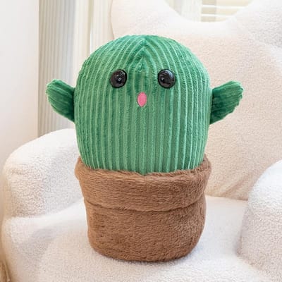 3540Cm Cartoon Schattige Cactus Pluche Pop Kussen Groene Gele Cactus Plant Potplant Pluche Speelgoed Huisdecoratie Cadeau Voor Kinderen about 35cm