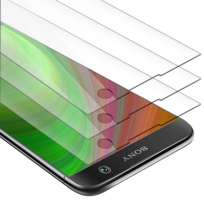 Cadorabo 3x Screenprotector geschikt voor Sony Xperia XA2 ULTRA - Beschermende Pantser Film in KRISTALHELDER - Getemperd (Tempered) Display beschermend glas in 9H hardheid met 3D Touch